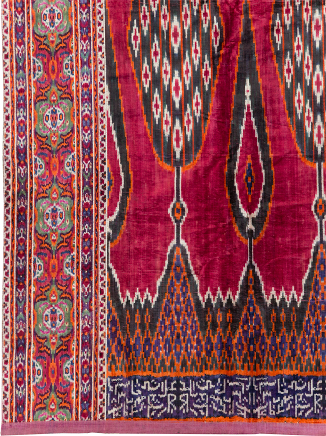 Antique Persian Yazd Silk Textile, No.31644 - Gss