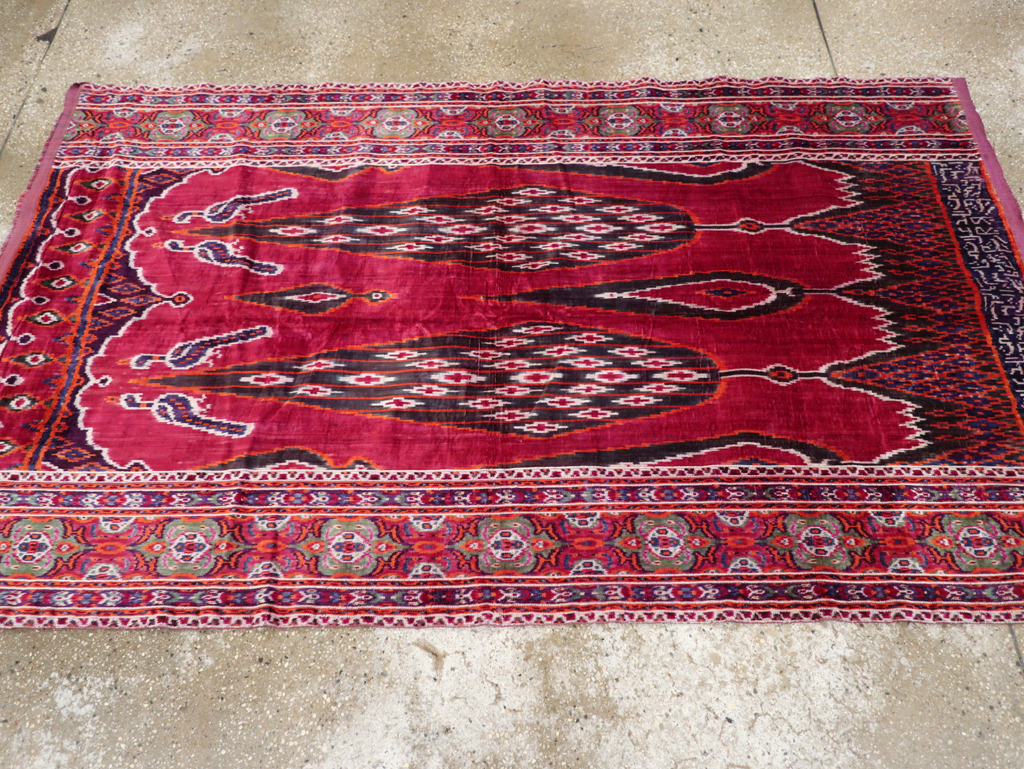 Antique Persian Yazd Silk Textile, No.31644 - Gss