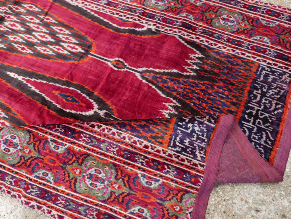 Antique Persian Yazd Silk Textile, No.31644 - Gss