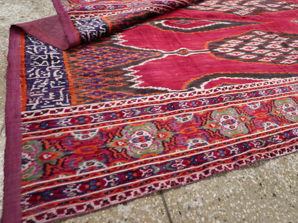 Antique Persian Yazd Silk Textile, No.31644 - Gss