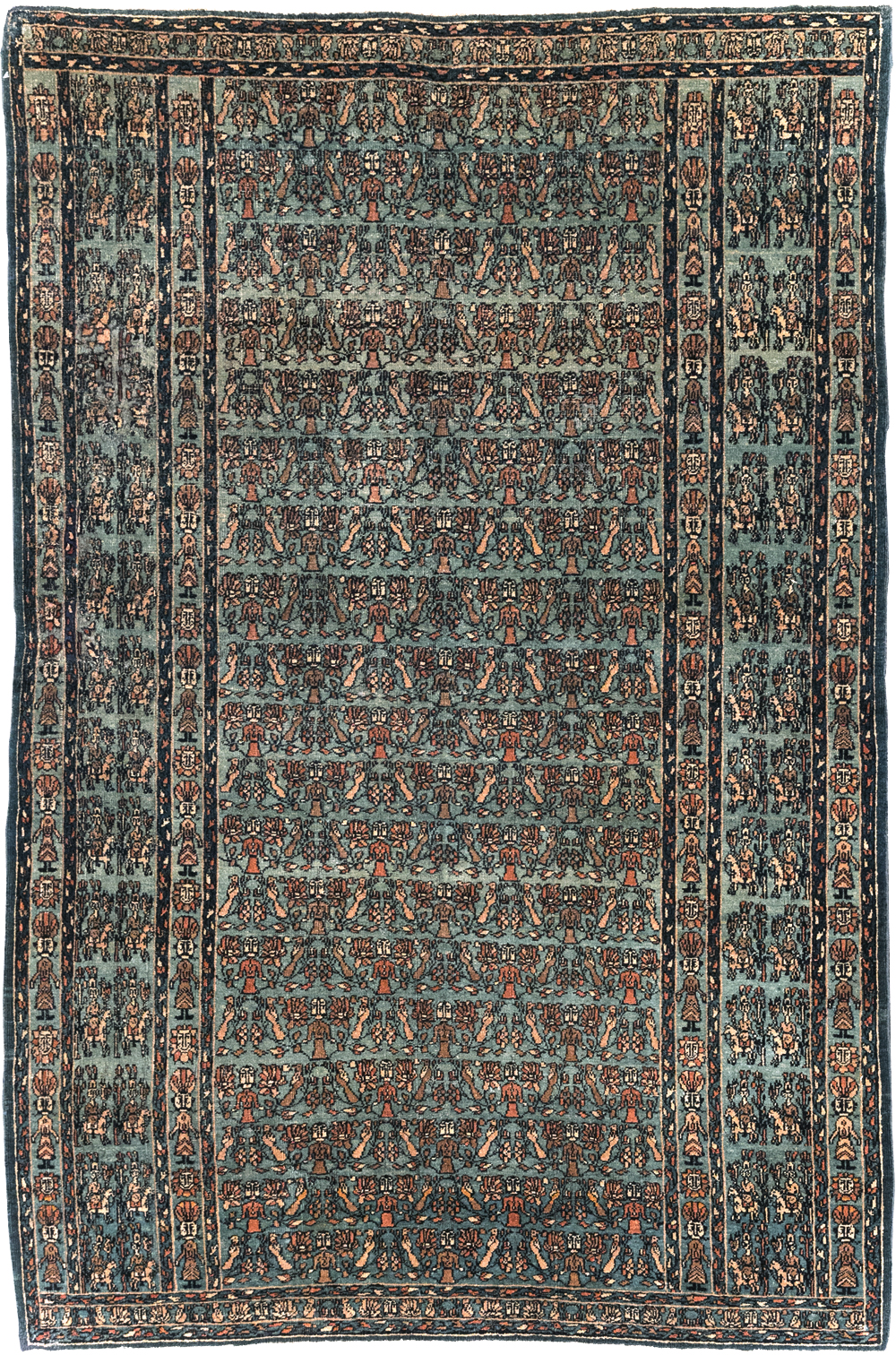 Antique Persian Pictorial Dorokhsh Rug, No.31646 - Gss