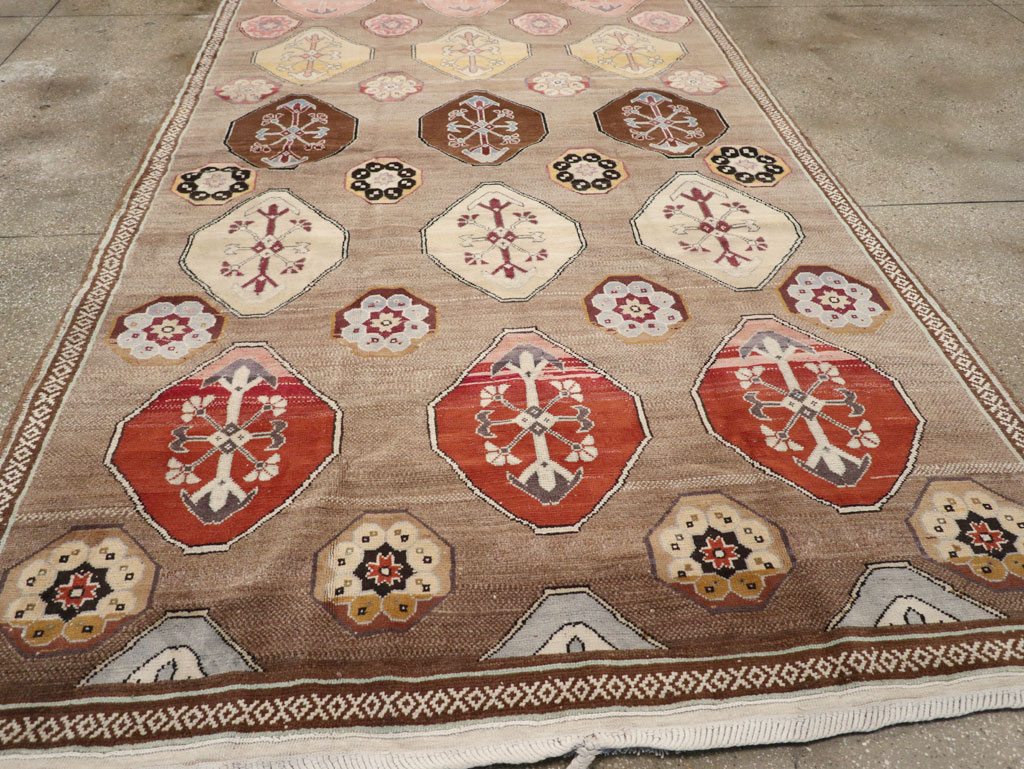 Vintage Turkish Anatolian Tribal Room Size Carpet, No.31649 - Gss