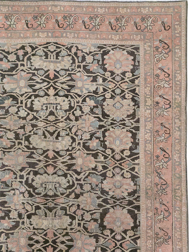 Vintage Persian Bidjar Room Size Carpet, No.31650 - Gss