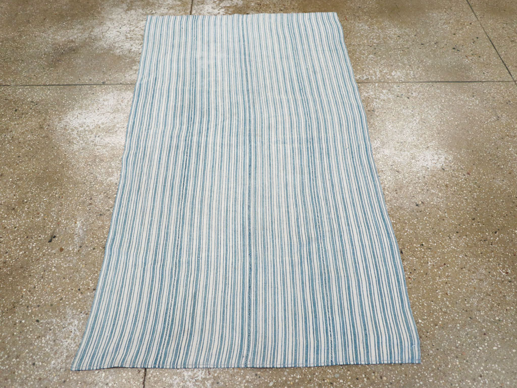 Vintage Turkish Flatweave Throw Rug, No.31662 - Gss