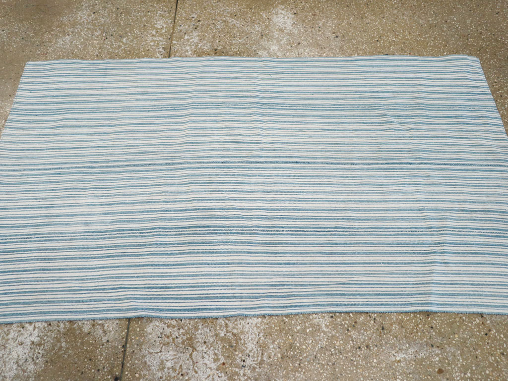 Vintage Turkish Flatweave Throw Rug, No.31662 - Gss