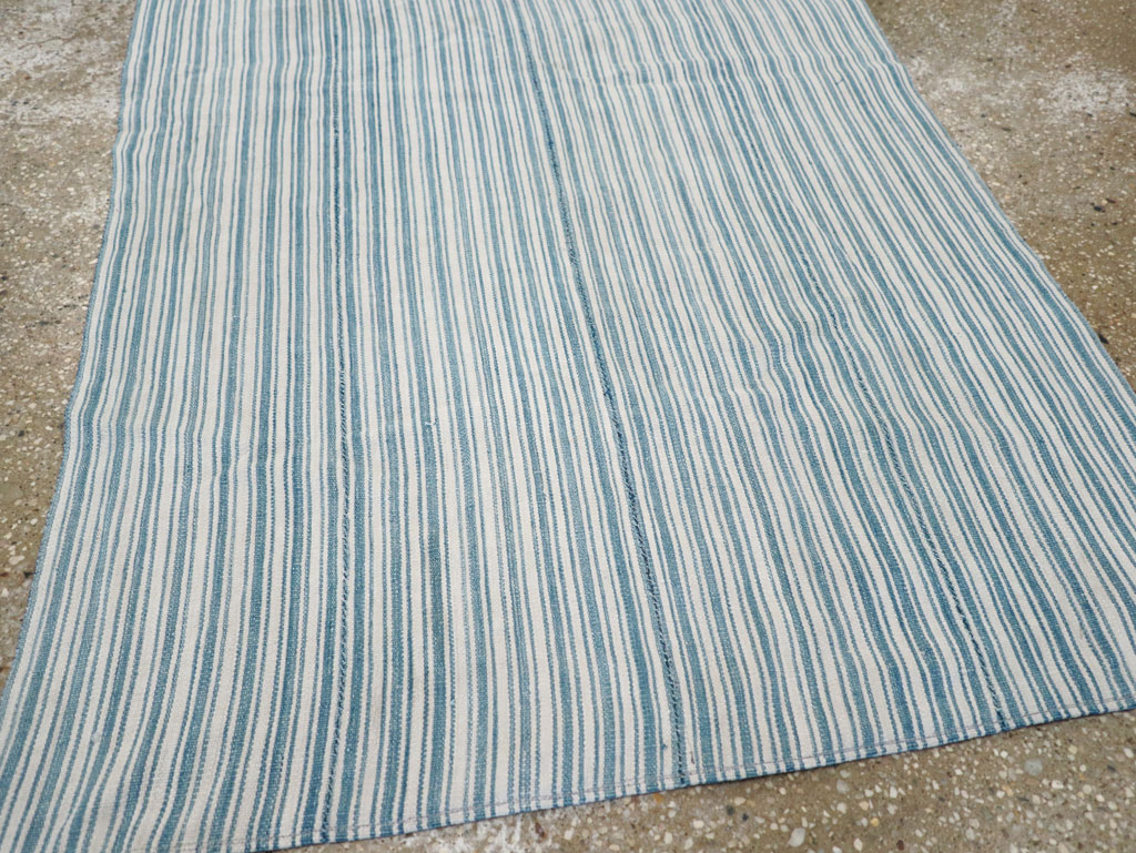 Vintage Turkish Flatweave Throw Rug, No.31662 - Gss