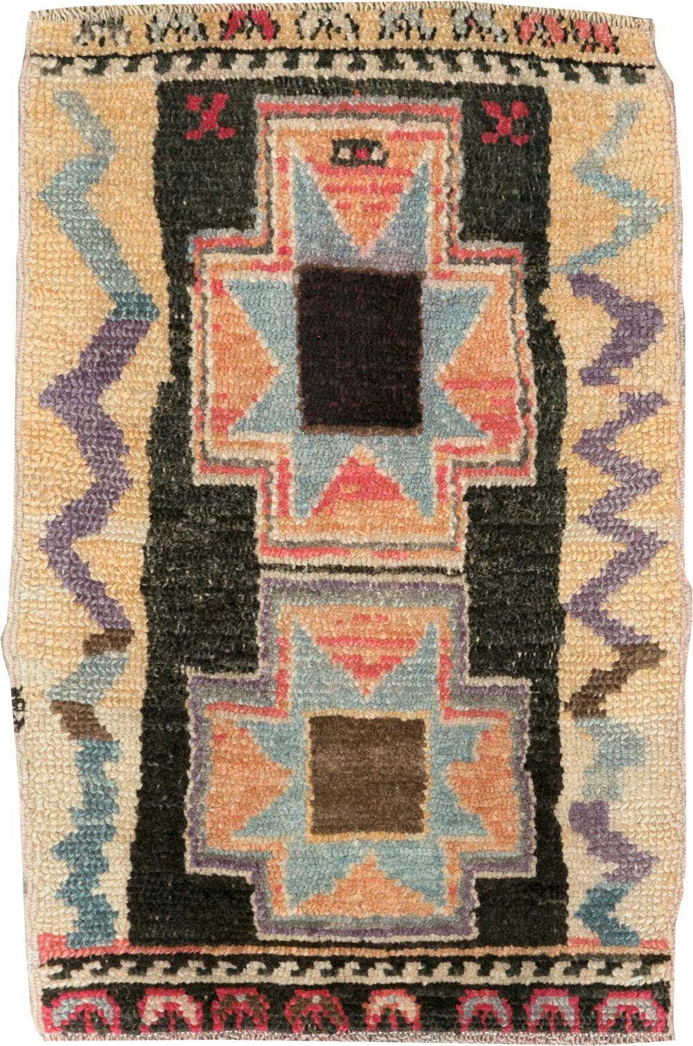 Vintage Turkish Anatolian Throw Rug, No.31664 - Gss