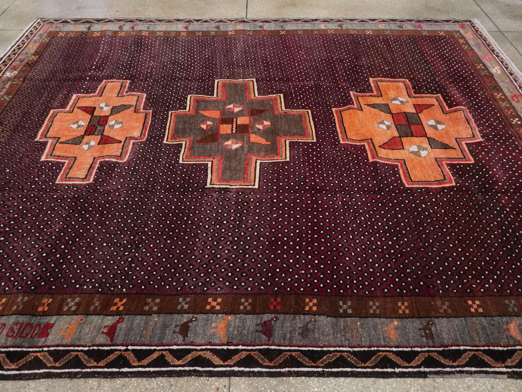 Vintage Turkish Anatolian Tribal Small Room Size Carpet, No.31666 - Gss