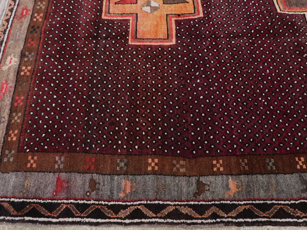 Vintage Turkish Anatolian Tribal Small Room Size Carpet, No.31666 - Gss