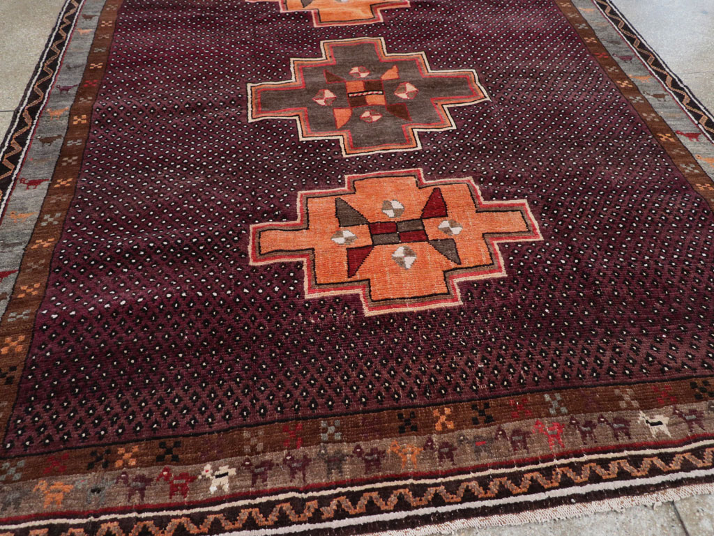 Vintage Turkish Anatolian Tribal Small Room Size Carpet, No.31666 - Gss