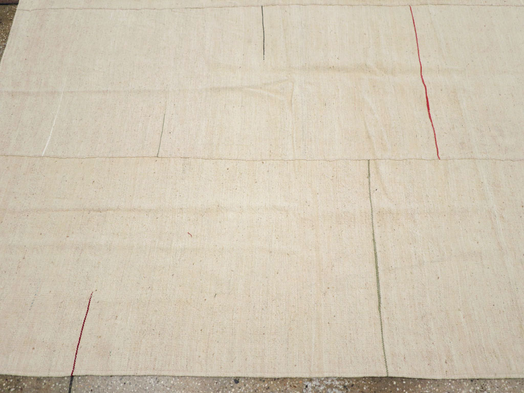 Modern Turkish Flatweave Square Room Size Carpet, No.31674 - Gss