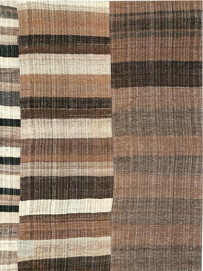 Modern Turkish Flatweave Kilim Square Room Size Carpet, No.31675 - Gss