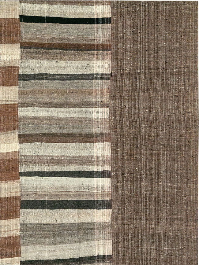 Modern Turkish Flatweave Kilim Square Room Size Carpet, No.31675 - Gss