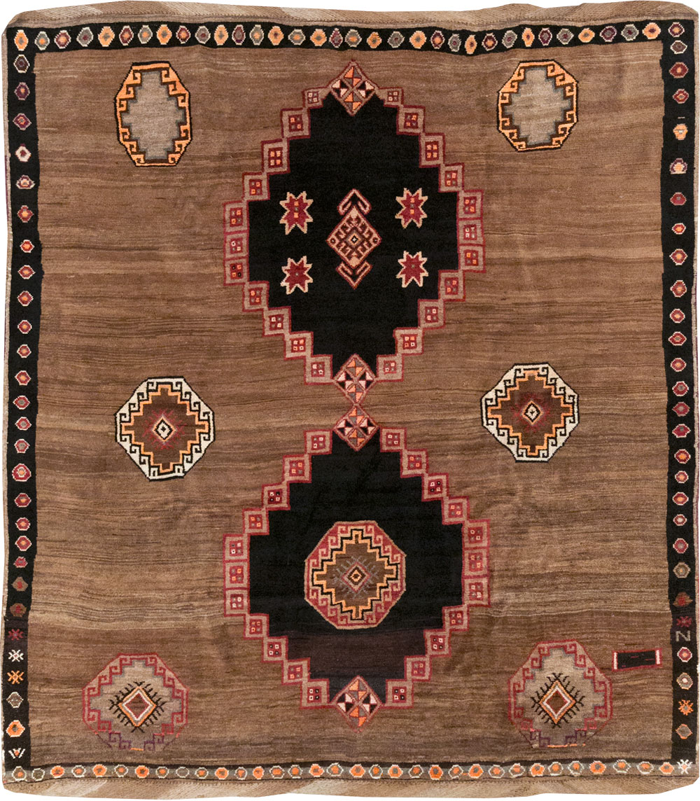 Vintage Turkish Anatolian Tribal Square Room Size Carpet, No.31677 - Gss