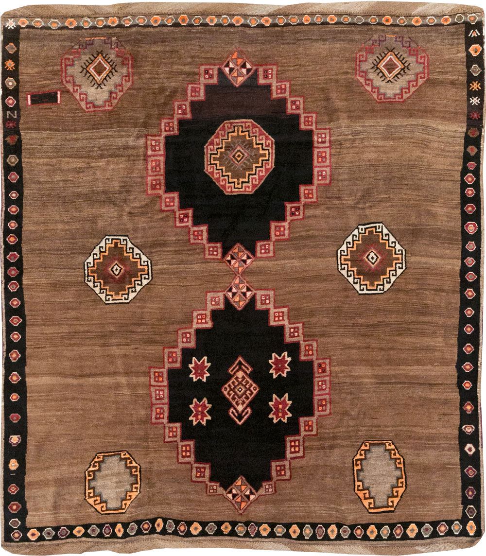 Vintage Turkish Anatolian Tribal Square Room Size Carpet, No.31677 - Gss
