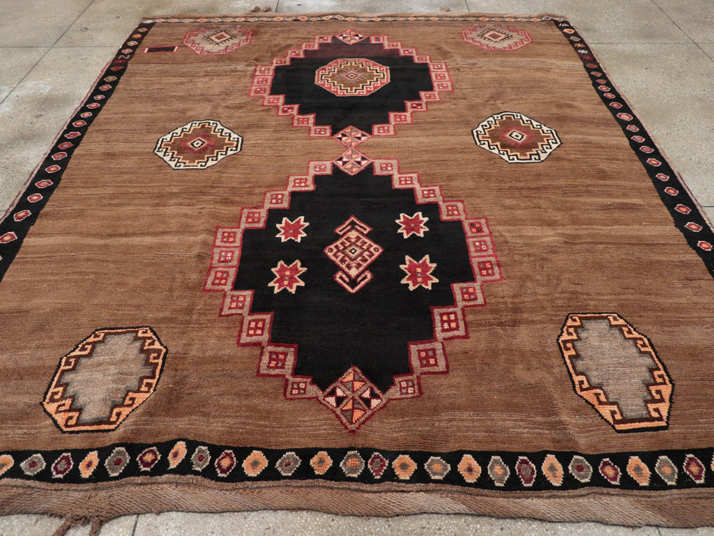 Vintage Turkish Anatolian Tribal Square Room Size Carpet, No.31677 - Gss