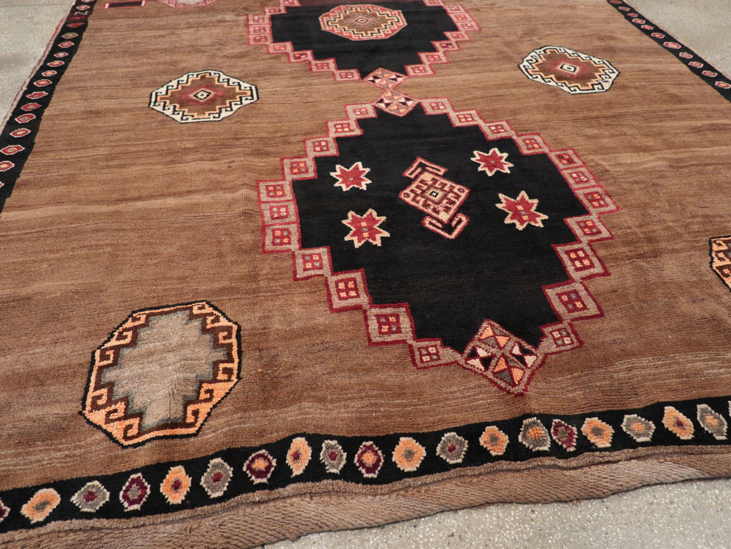 Vintage Turkish Anatolian Tribal Square Room Size Carpet, No.31677 - Gss