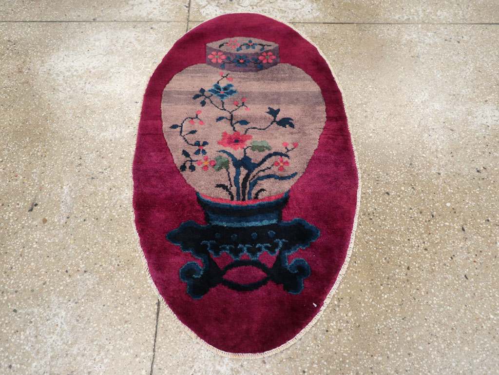 Vintage Chinese Deco Rug, No.31679 - Gss
