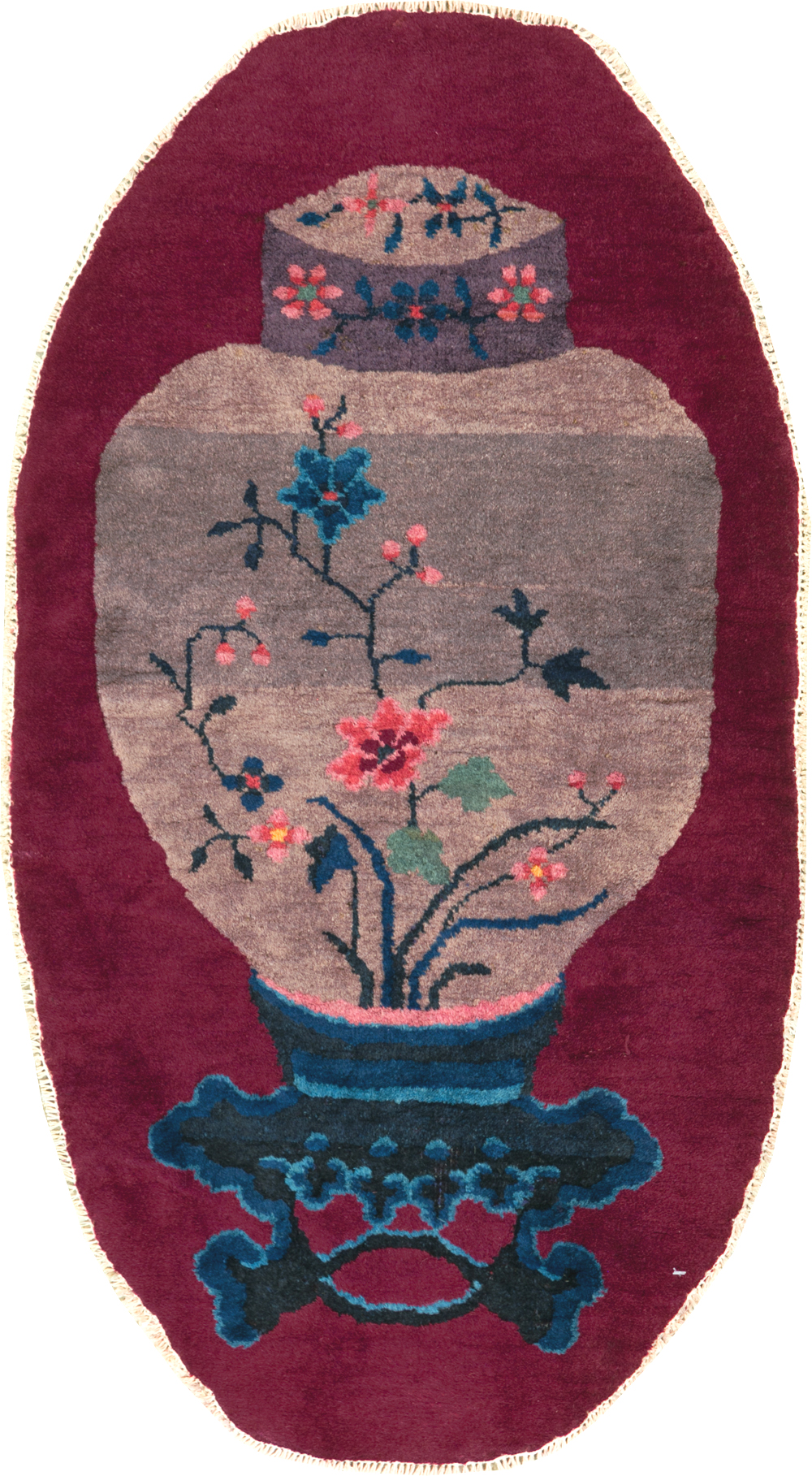 Vintage Chinese Deco Rug, No.31682 - Gss