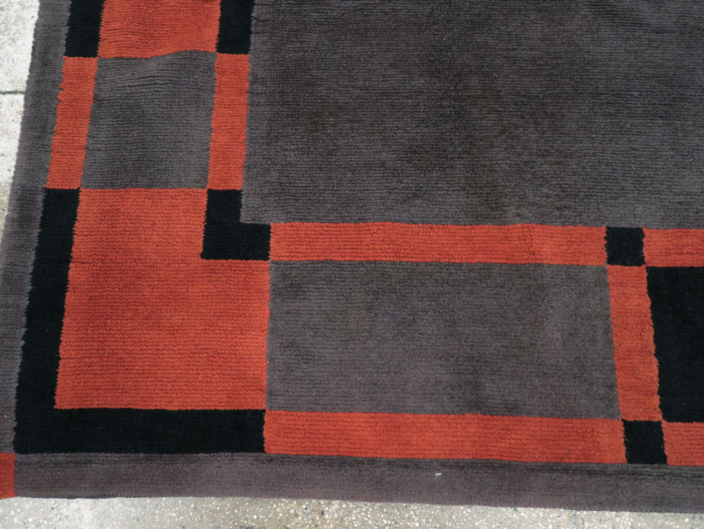 Vintage French Art Deco Accent Rug, No.31683 - Gss