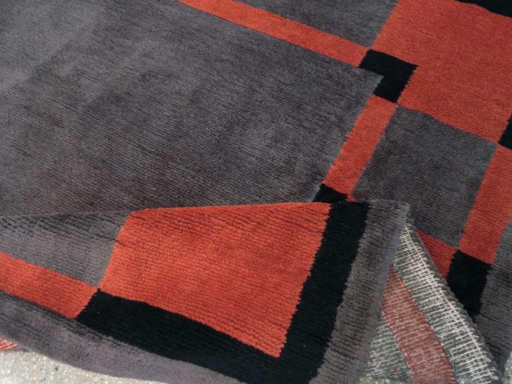 Vintage French Art Deco Accent Rug, No.31683 - Gss