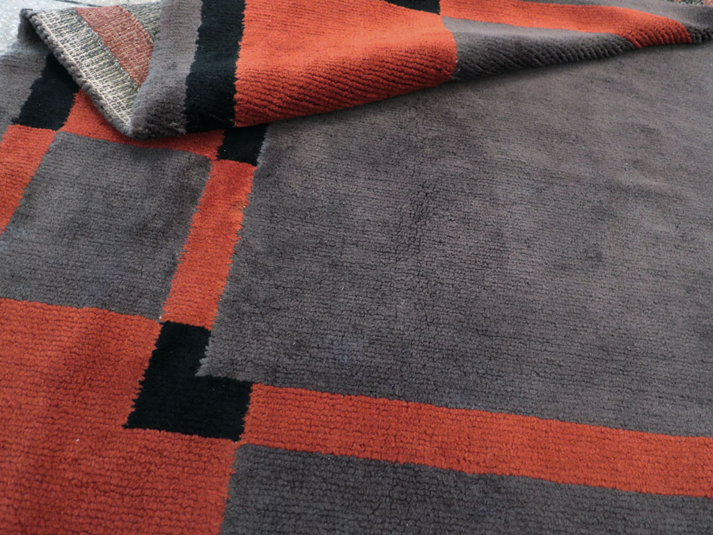 Vintage French Art Deco Accent Rug, No.31683 - Gss