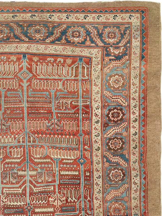 Antique Persian Bakshaish Room Size Carpet, No.31686 - Gss