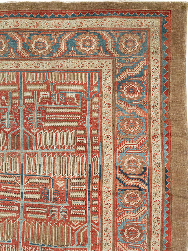 Antique Persian Bakshaish Room Size Carpet, No.31686 - Gss