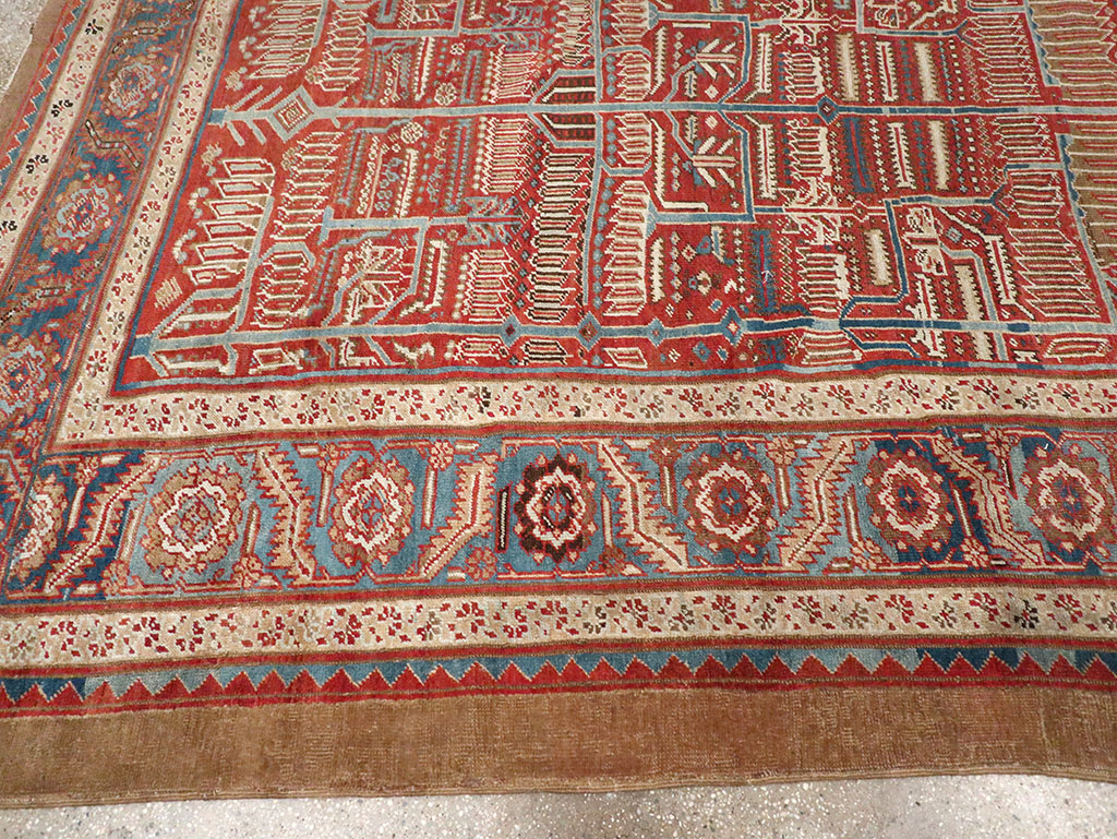 Antique Persian Bakshaish Room Size Carpet, No.31686 - Gss