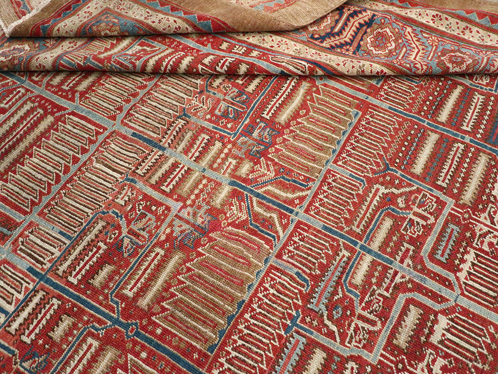 Antique Persian Bakshaish Room Size Carpet, No.31686 - Gss