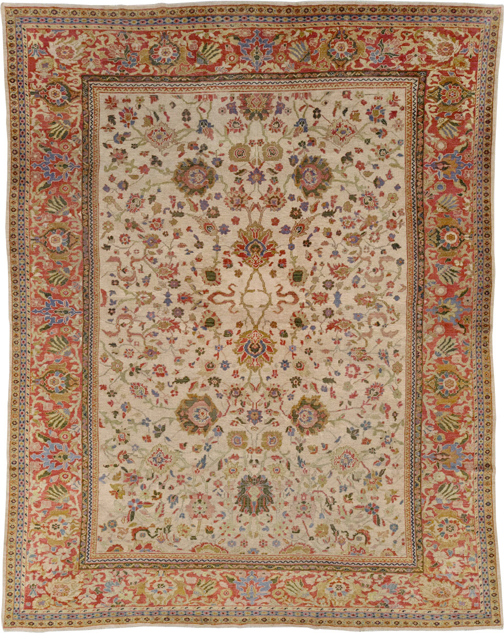 Antique Persian Mahal Large Room Size Carpet, No.31687 - Gss