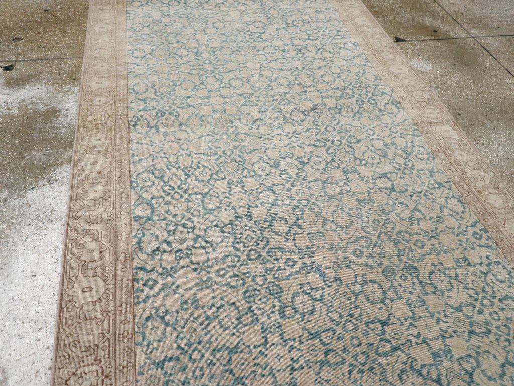 Antique Persian Tabriz Long Runner, No.31698 - Gss