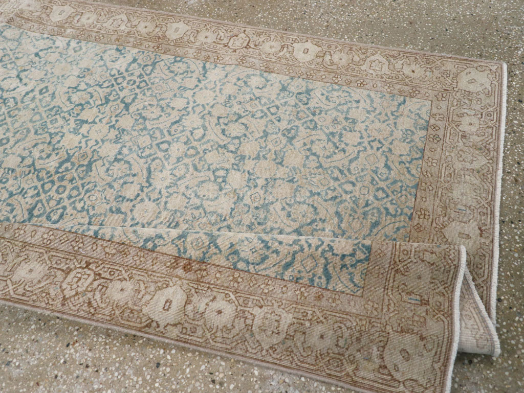 Antique Persian Tabriz Long Runner, No.31698 - Gss