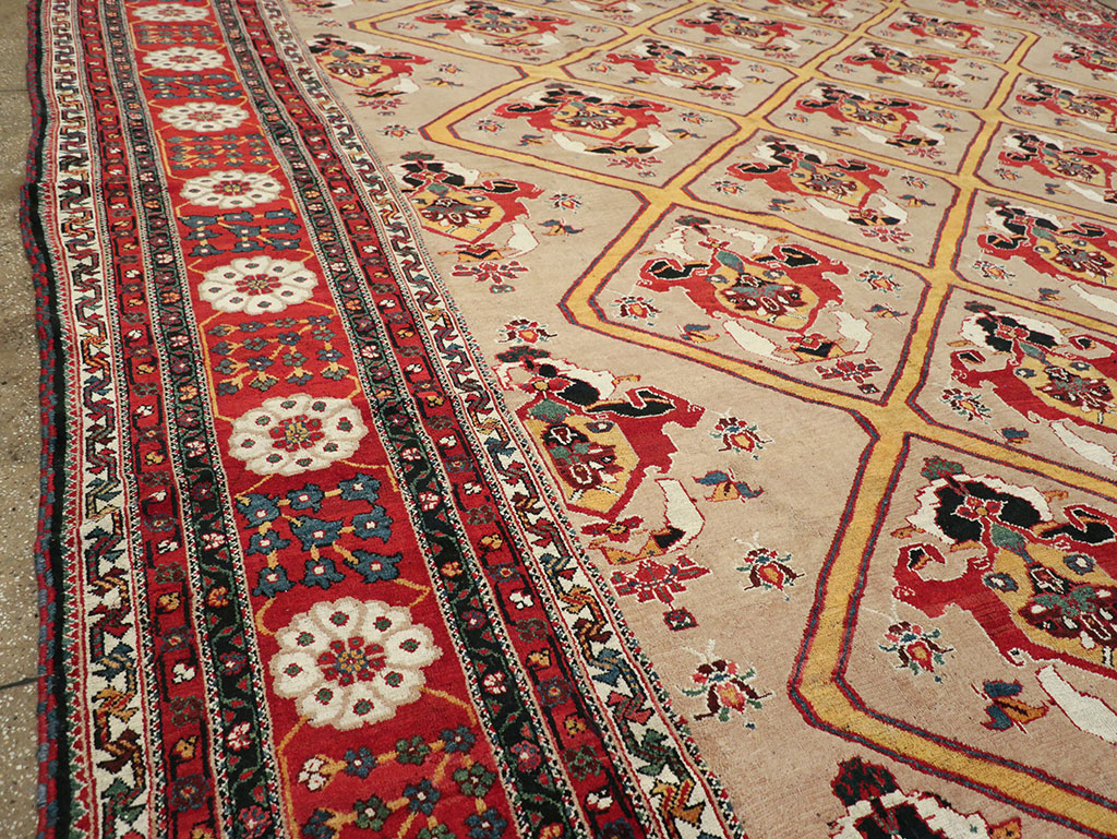 Antique Persian Bakhtiari Oversize Carpet, No.31708 - Gss