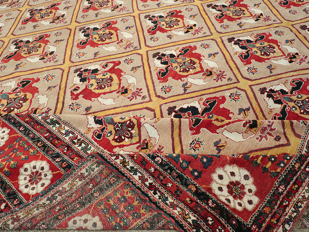 Antique Persian Bakhtiari Oversize Carpet, No.31708 - Gss