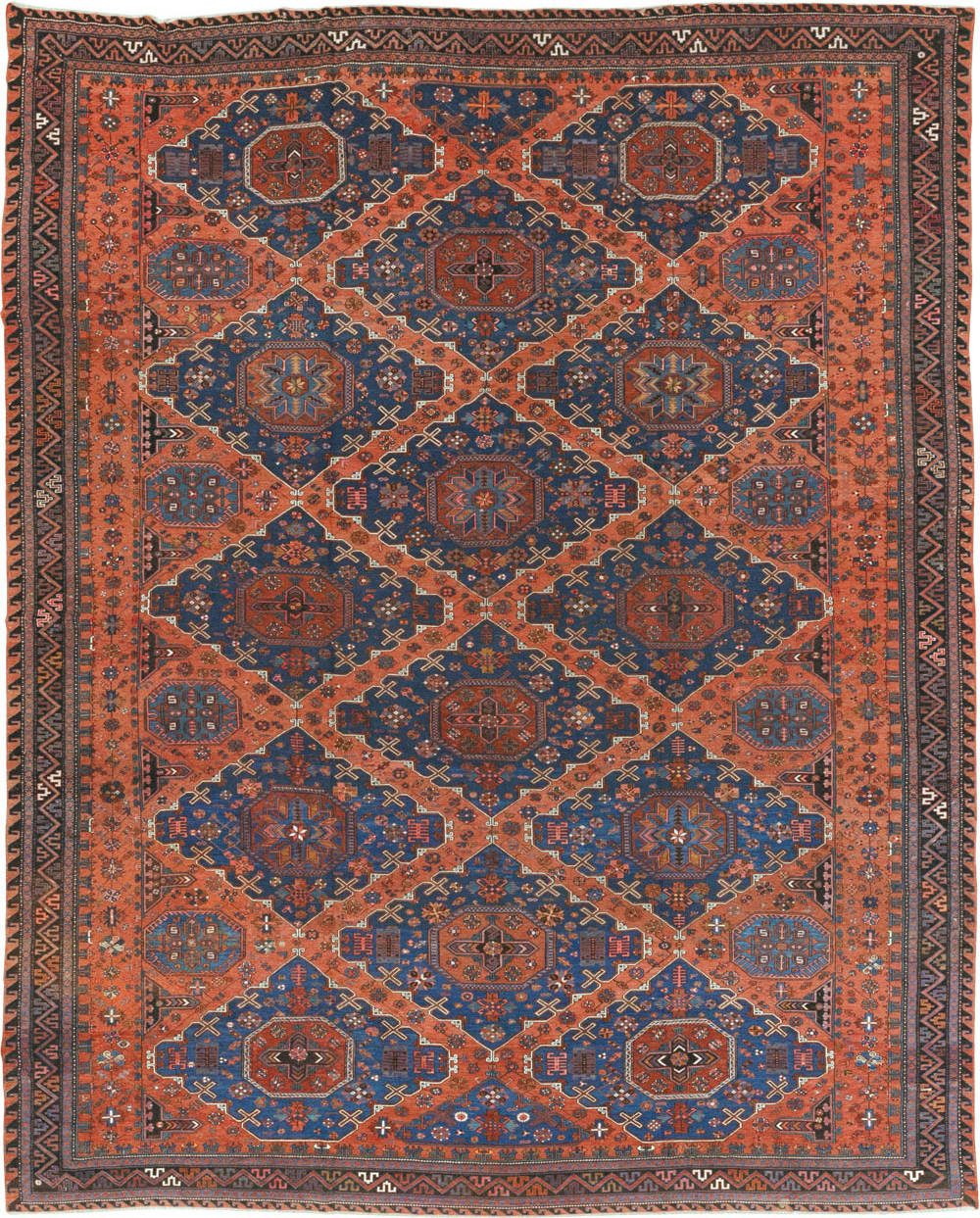 Antique Central Asian Soumak Flatweave Large Carpet, No.31710 - Gss