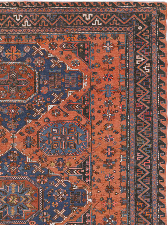 Antique Central Asian Soumak Flatweave Large Carpet, No.31710 - Gss