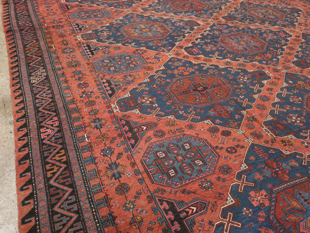Antique Central Asian Soumak Flatweave Large Carpet, No.31710 - Gss