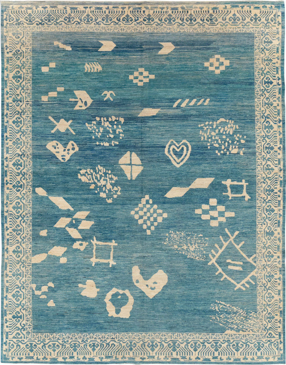 Modern East Turkestan Khotan Room Size Carpet, No.31714 - Gss
