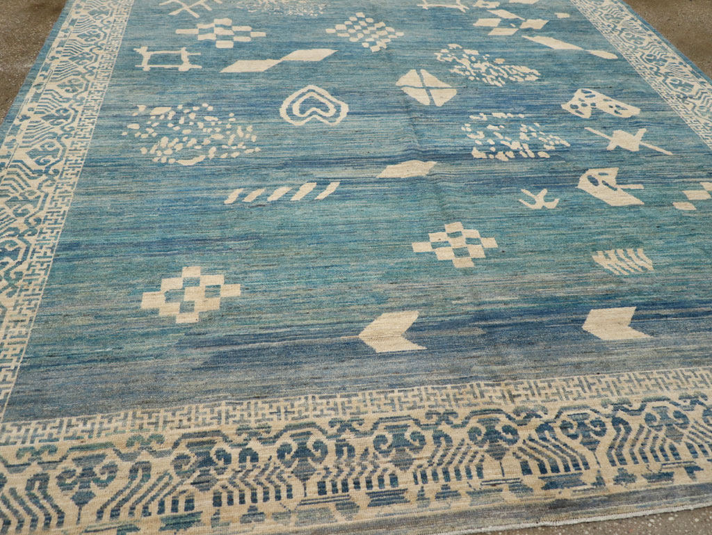 Modern East Turkestan Khotan Room Size Carpet, No.31714 - Gss