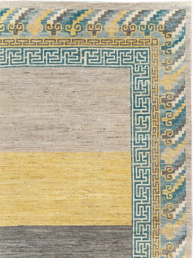 Modern East Turkestan Khotan Room Size Carpet, No.31715 - Gss