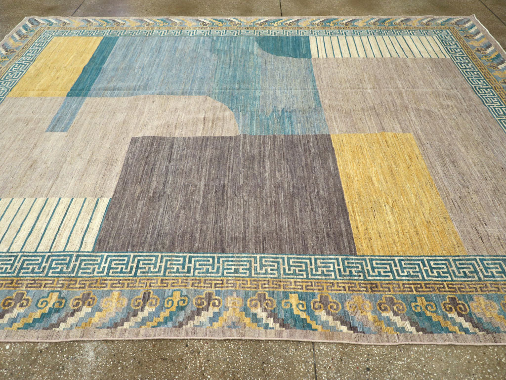 Modern East Turkestan Khotan Room Size Carpet, No.31715 - Gss