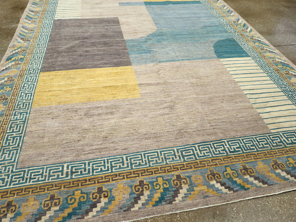Modern East Turkestan Khotan Room Size Carpet, No.31715 - Gss