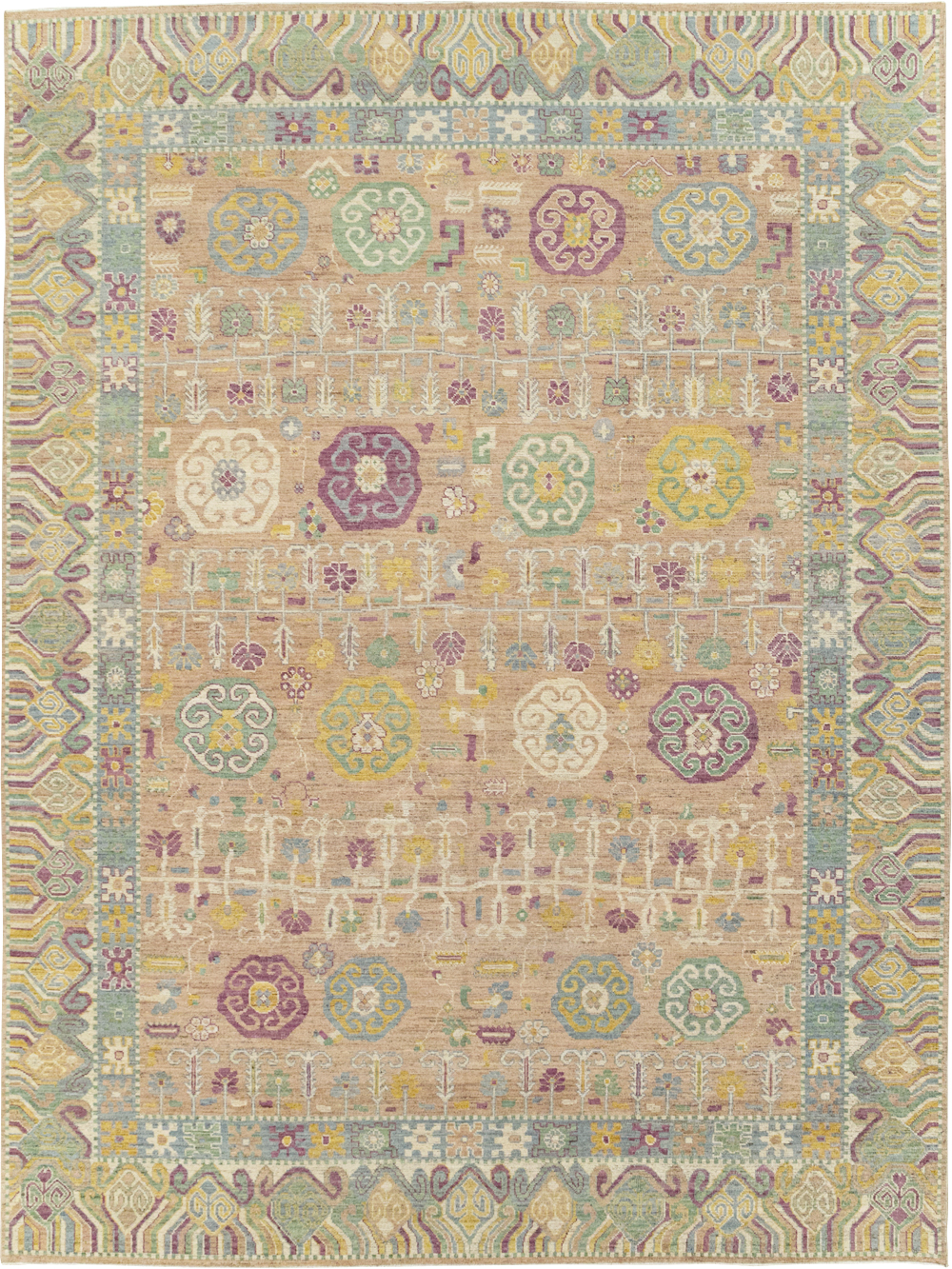 Modern East Turkestan Khotan Room Size Carpet, No.31716 - Gss