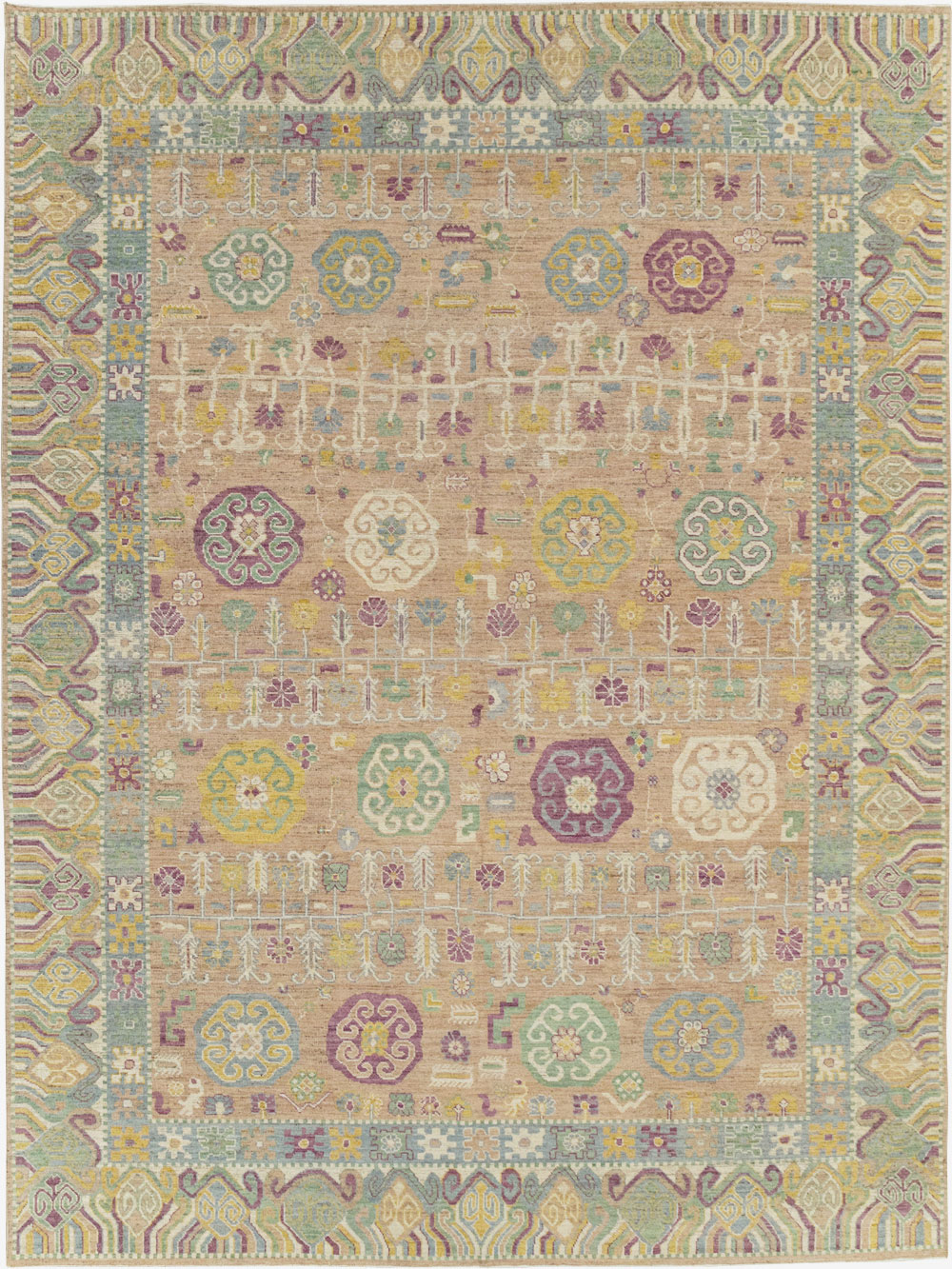 Modern East Turkestan Khotan Room Size Carpet, No.31716 - Gss