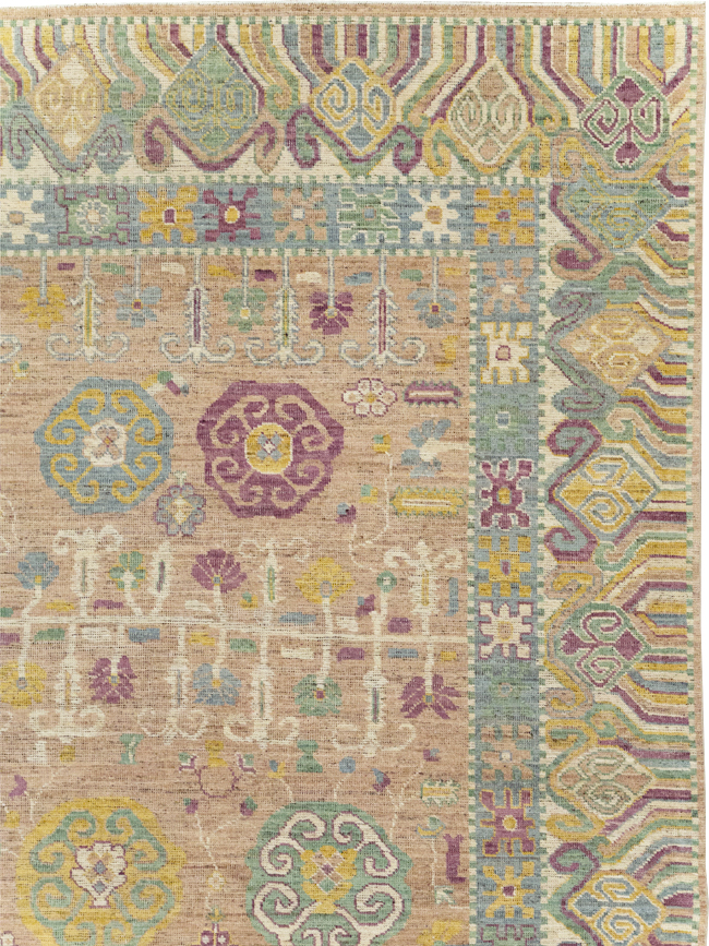 Modern East Turkestan Khotan Room Size Carpet, No.31716 - Gss