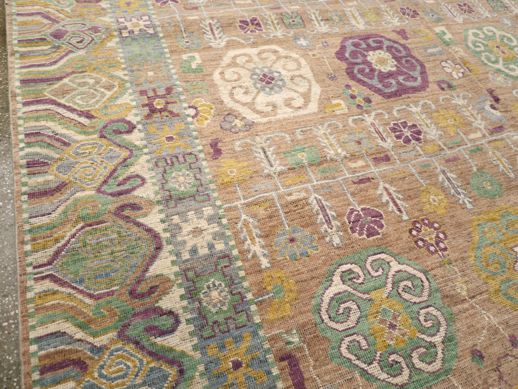 Modern East Turkestan Khotan Room Size Carpet, No.31716 - Gss