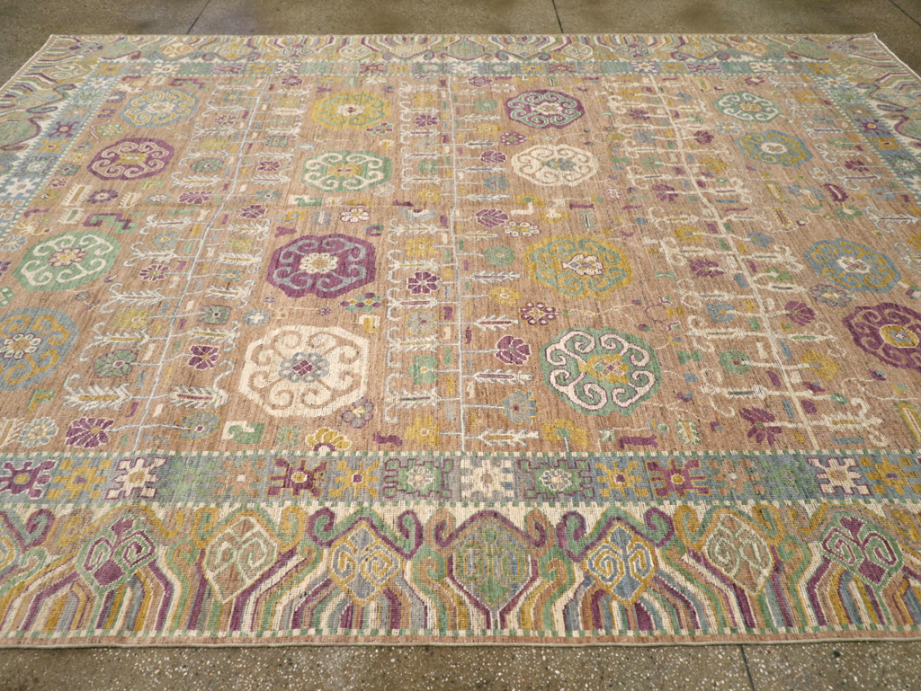 Modern East Turkestan Khotan Room Size Carpet, No.31716 - Gss