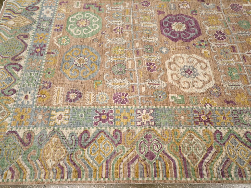 Modern East Turkestan Khotan Room Size Carpet, No.31716 - Gss