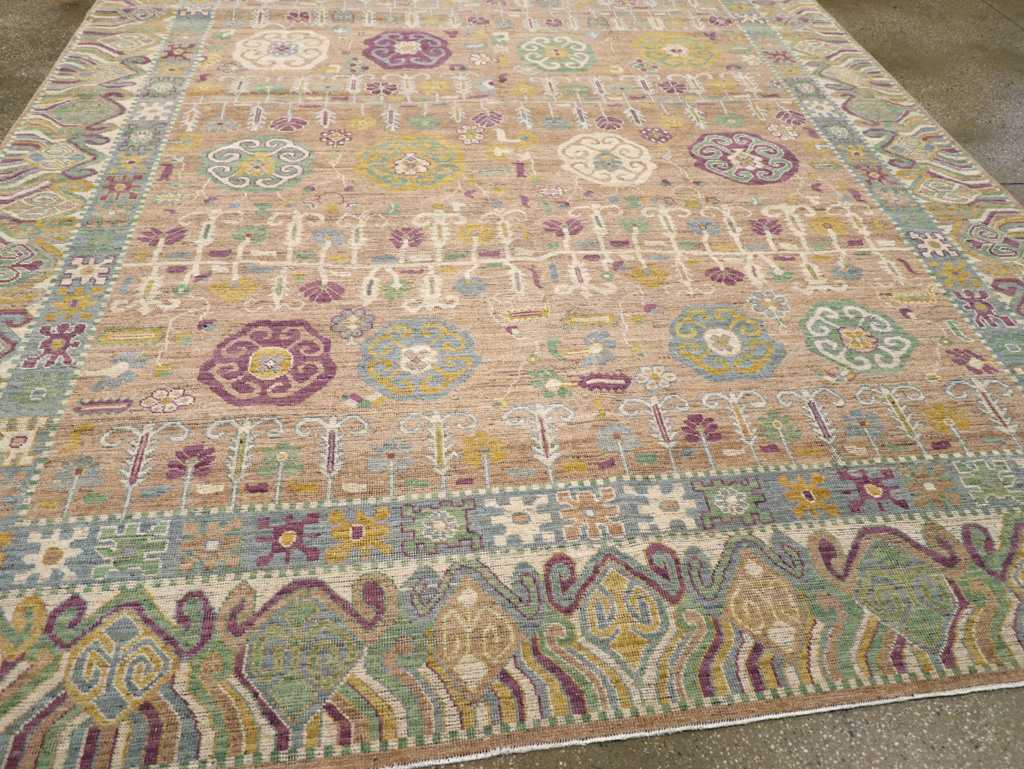 Modern East Turkestan Khotan Room Size Carpet, No.31716 - Gss